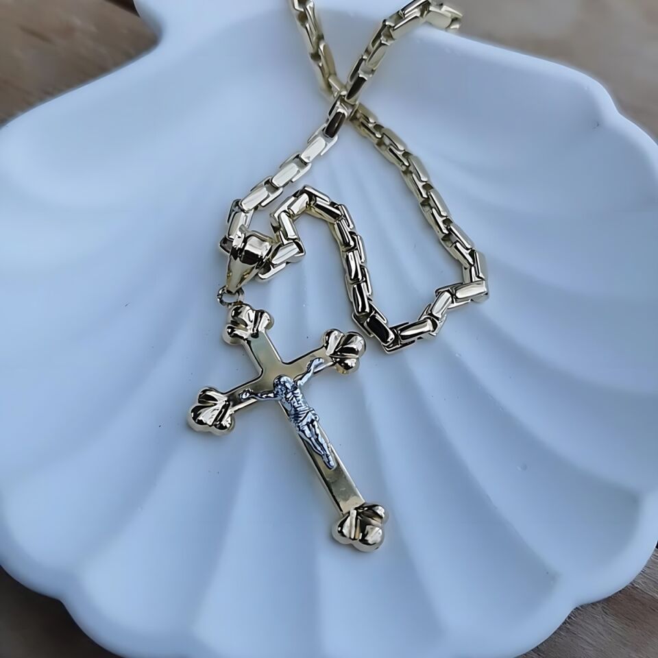 14 AYAR HAÇ FİGÜRLÜ İTALYAN ALTIN KOLYE