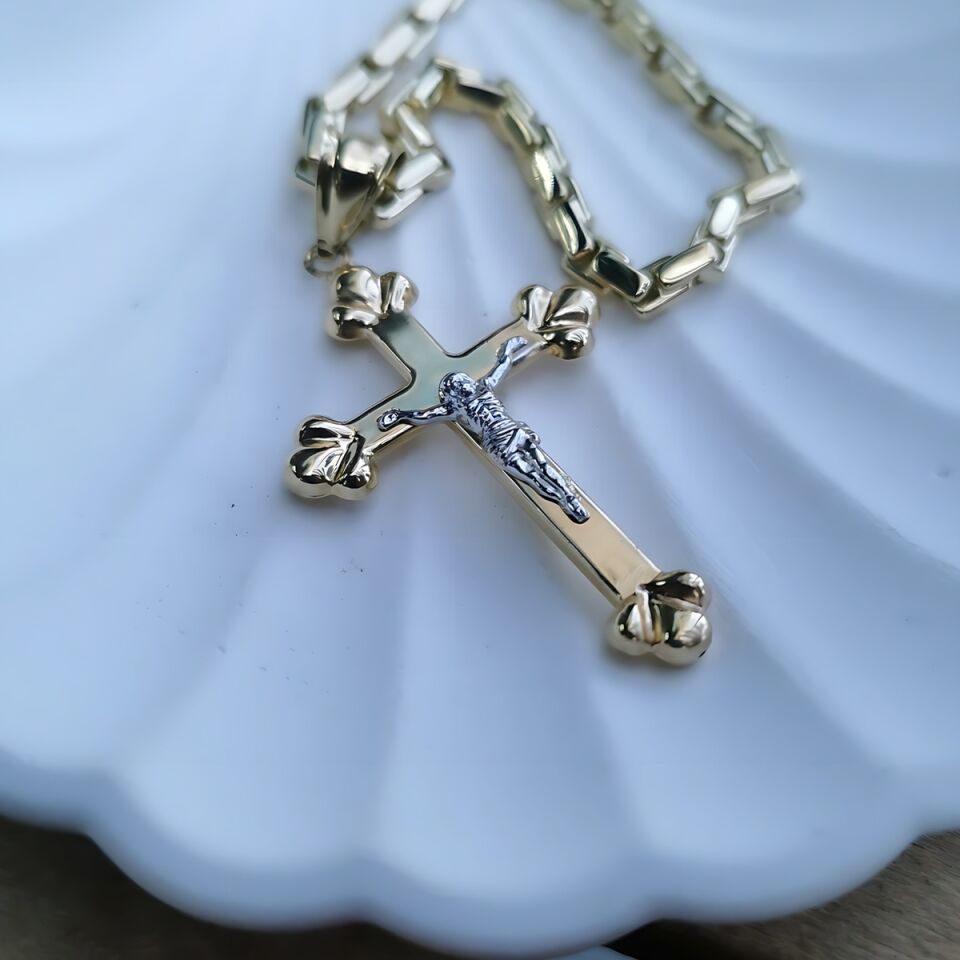 14 AYAR HAÇ FİGÜRLÜ İTALYAN ALTIN KOLYE