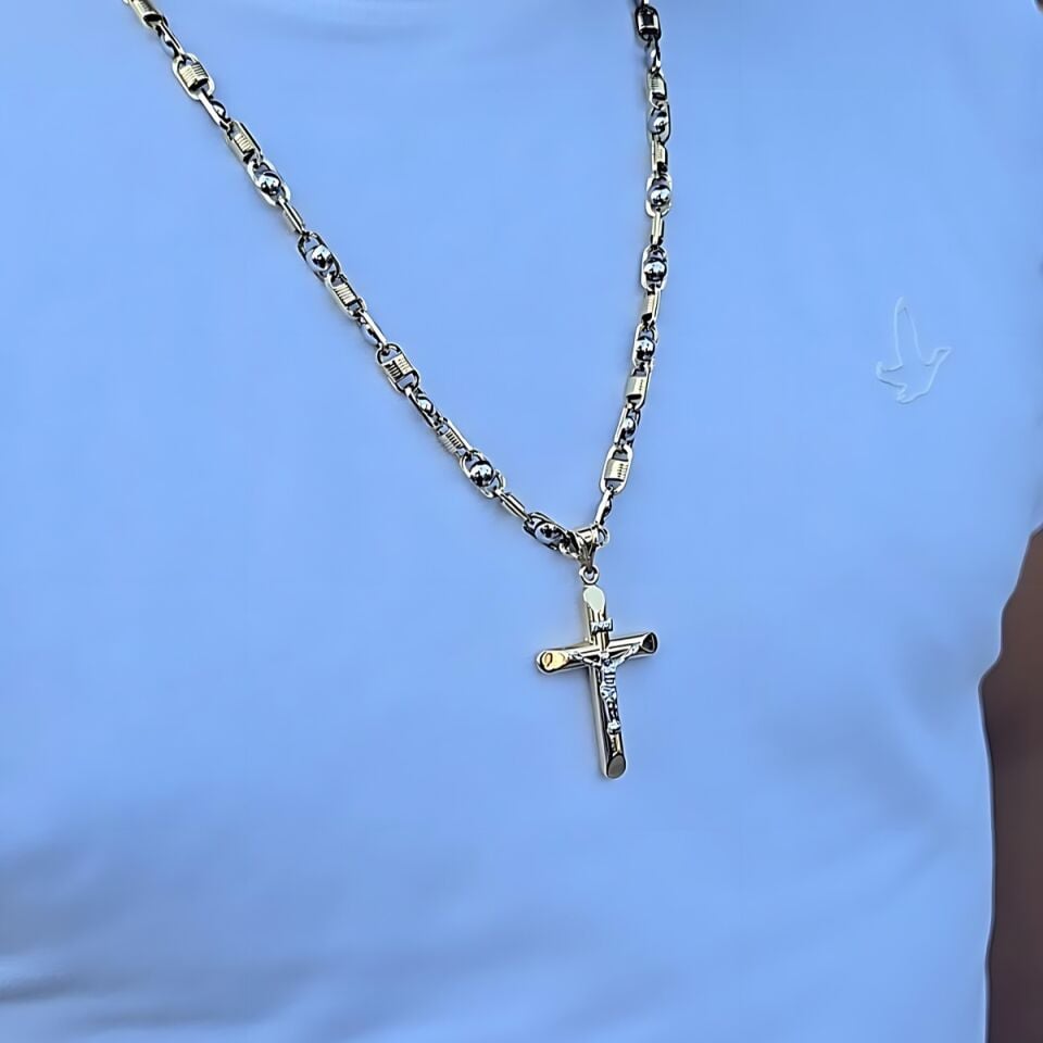 14 AYAR ÖZEL TASARIM İTALYAN HAÇ KOLYE UÇLU ALTIN KOLYE