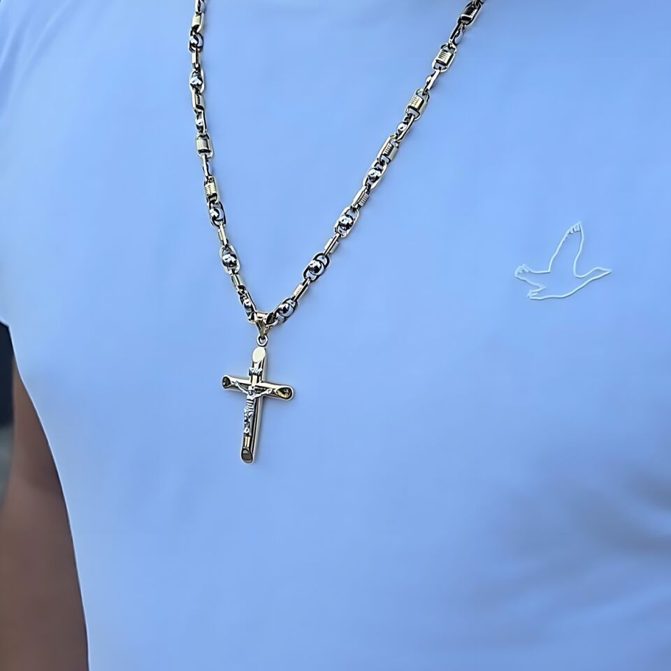 14 AYAR ÖZEL TASARIM İTALYAN HAÇ KOLYE UÇLU ALTIN KOLYE