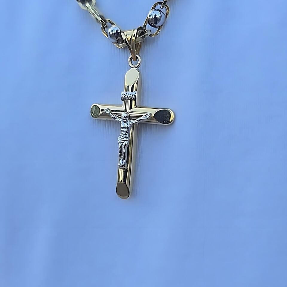 14 AYAR ÖZEL TASARIM İTALYAN HAÇ KOLYE UÇLU ALTIN KOLYE