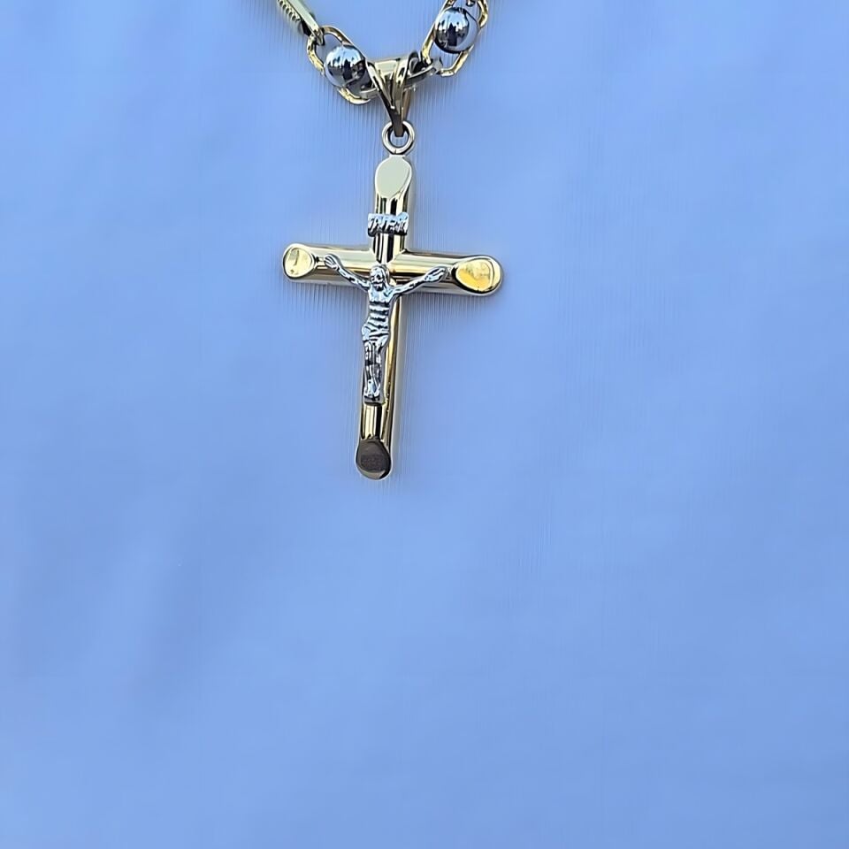 14 AYAR ÖZEL TASARIM İTALYAN HAÇ KOLYE UÇLU ALTIN KOLYE