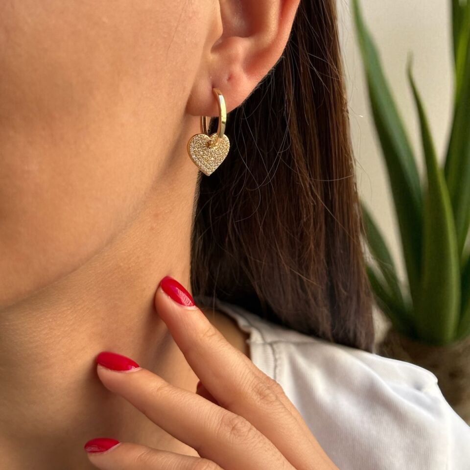 14 AYAR KALP SALLANTILI HALKA KÜPE