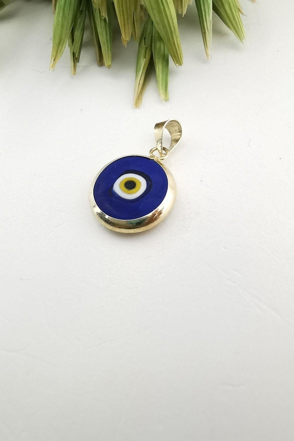 14 Ayar Orjinal Göz Boncuklu Kolye Ucu