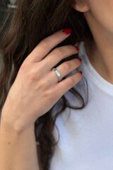 925 AYAR OK TASARIM İTALYAN GÜMÜŞ YÜZÜK 14