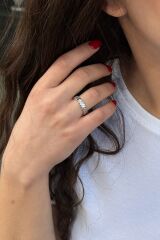 925 AYAR OK TASARIM İTALYAN GÜMÜŞ YÜZÜK 15