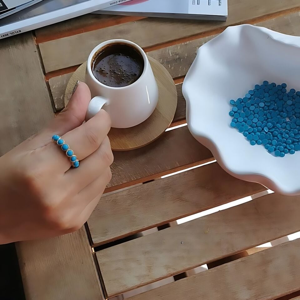 14 AYAR ÖZEL TASARIM FİRUZE TAŞLI TAMTUR