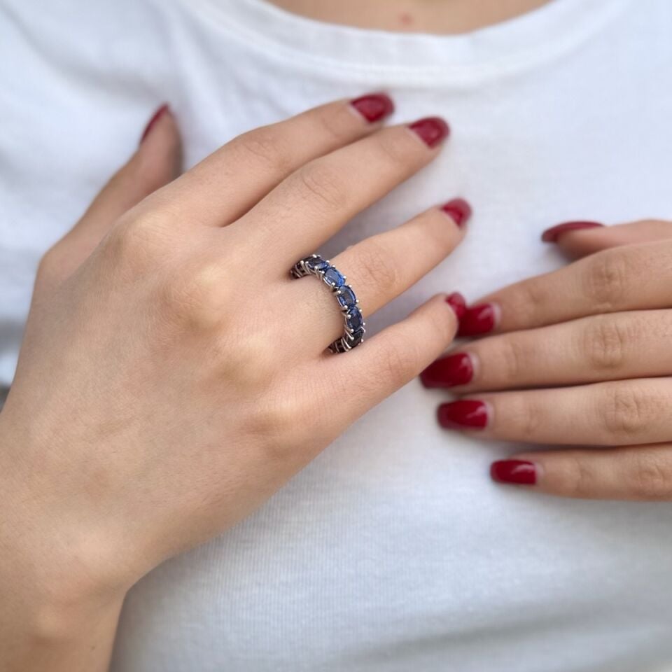 14 AYAR 7,33 CT SAFİR TAŞLI TAMTUR YÜZÜK