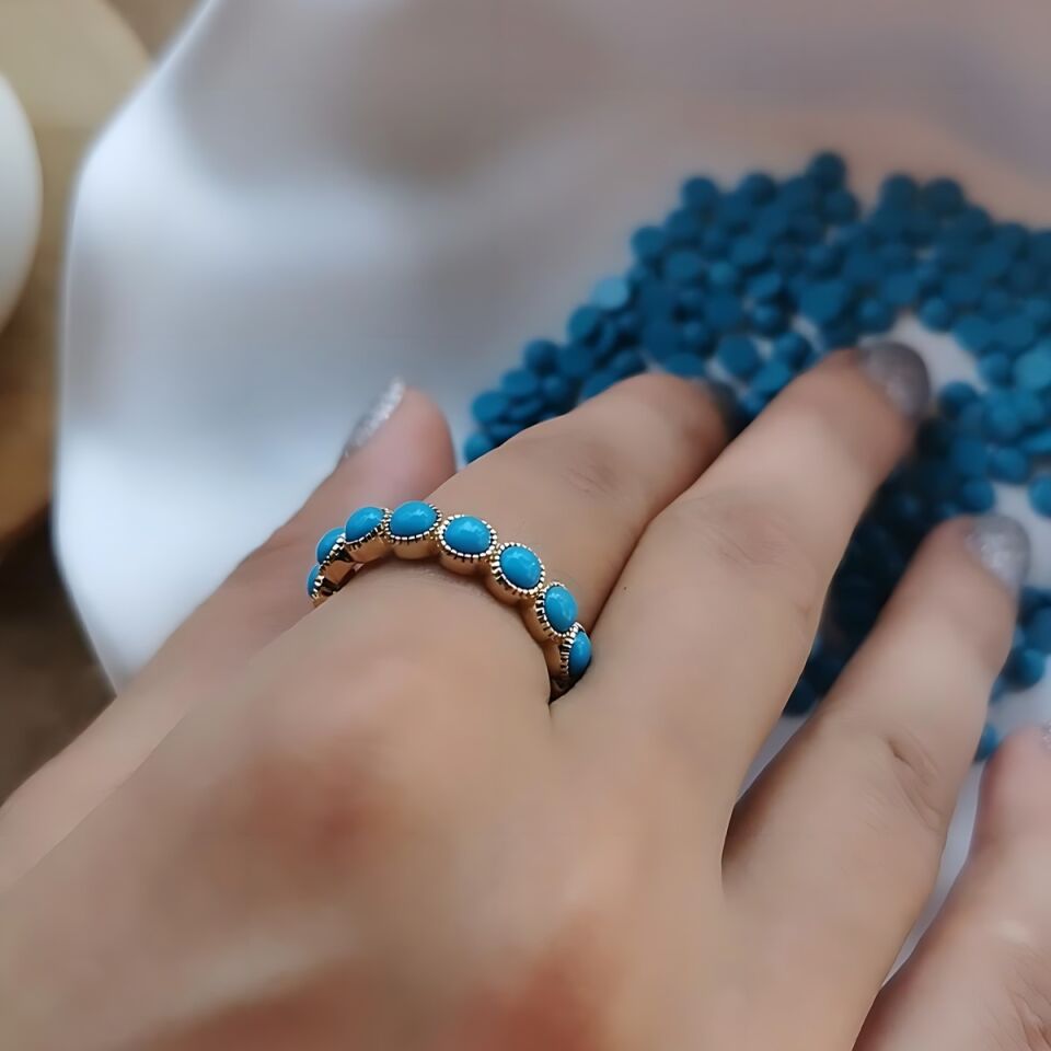 14 AYAR ÖZEL TASARIM FİRUZE TAŞLI TAMTUR