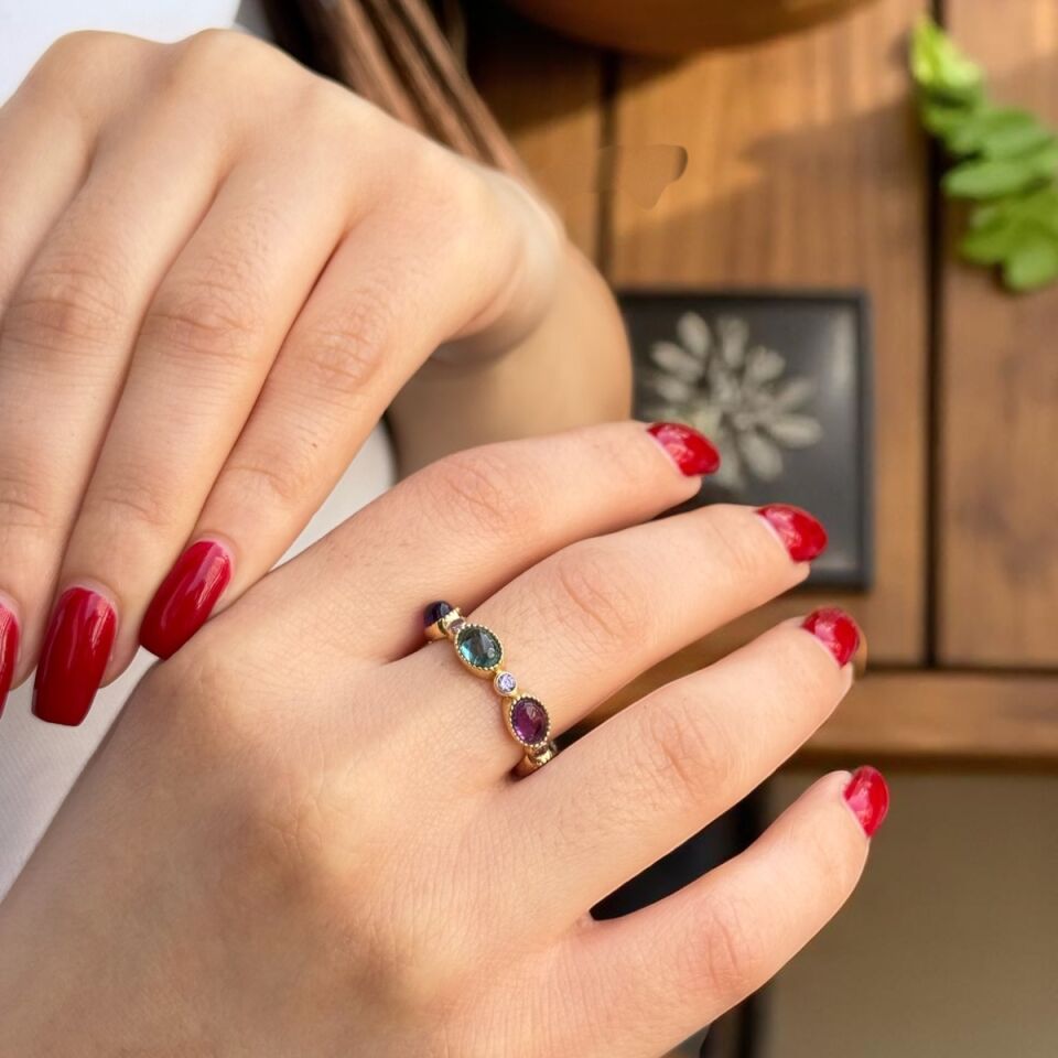 14 AYAR İTALYAN TURMALİN TAŞLI TAMTUR