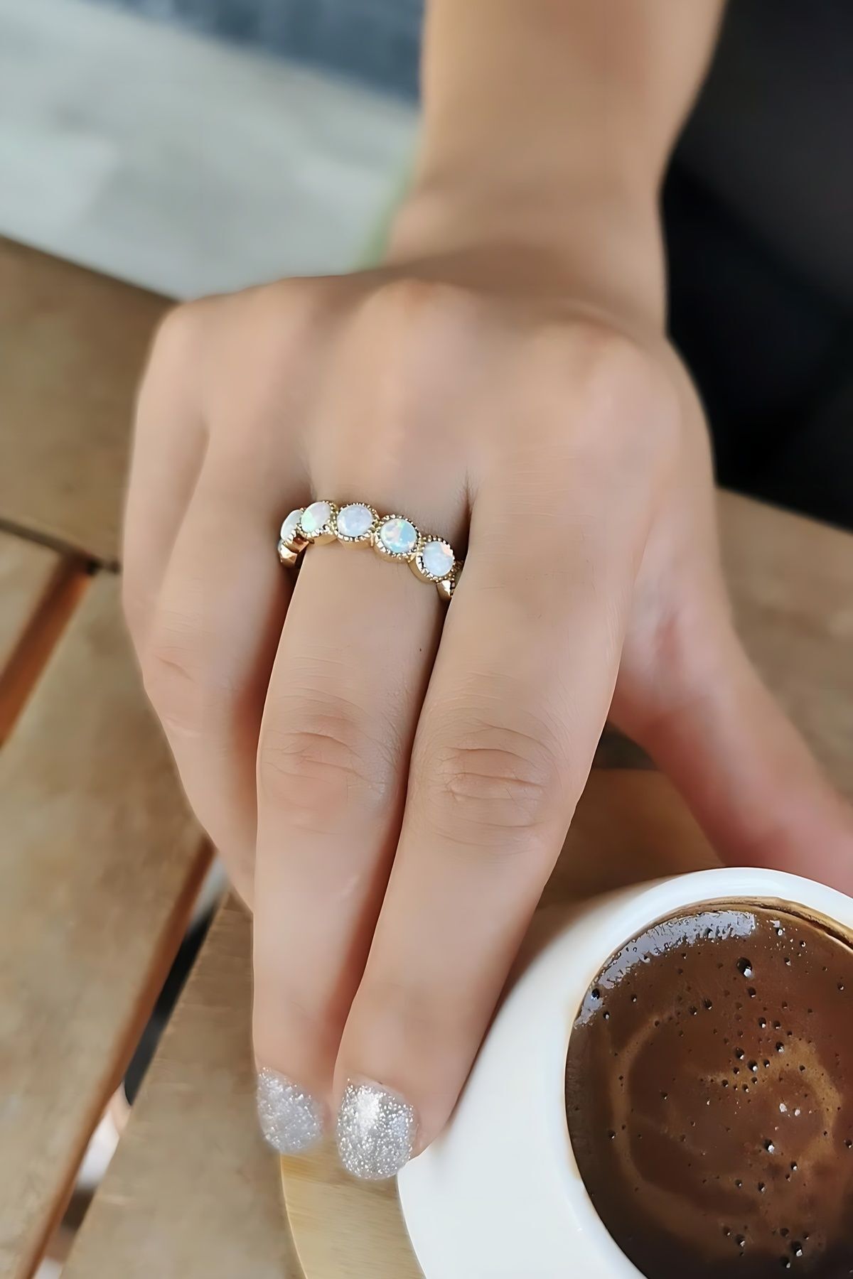 14 AYAR BEYAZ OPAL TAŞLI TAMTUR