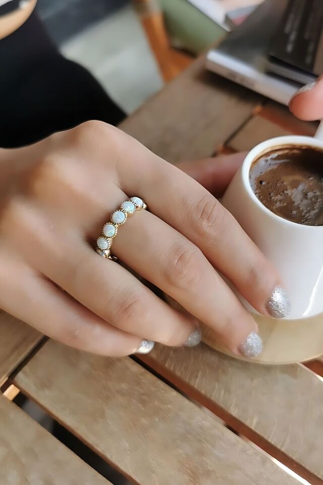 14 AYAR BEYAZ OPAL TAŞLI TAMTUR