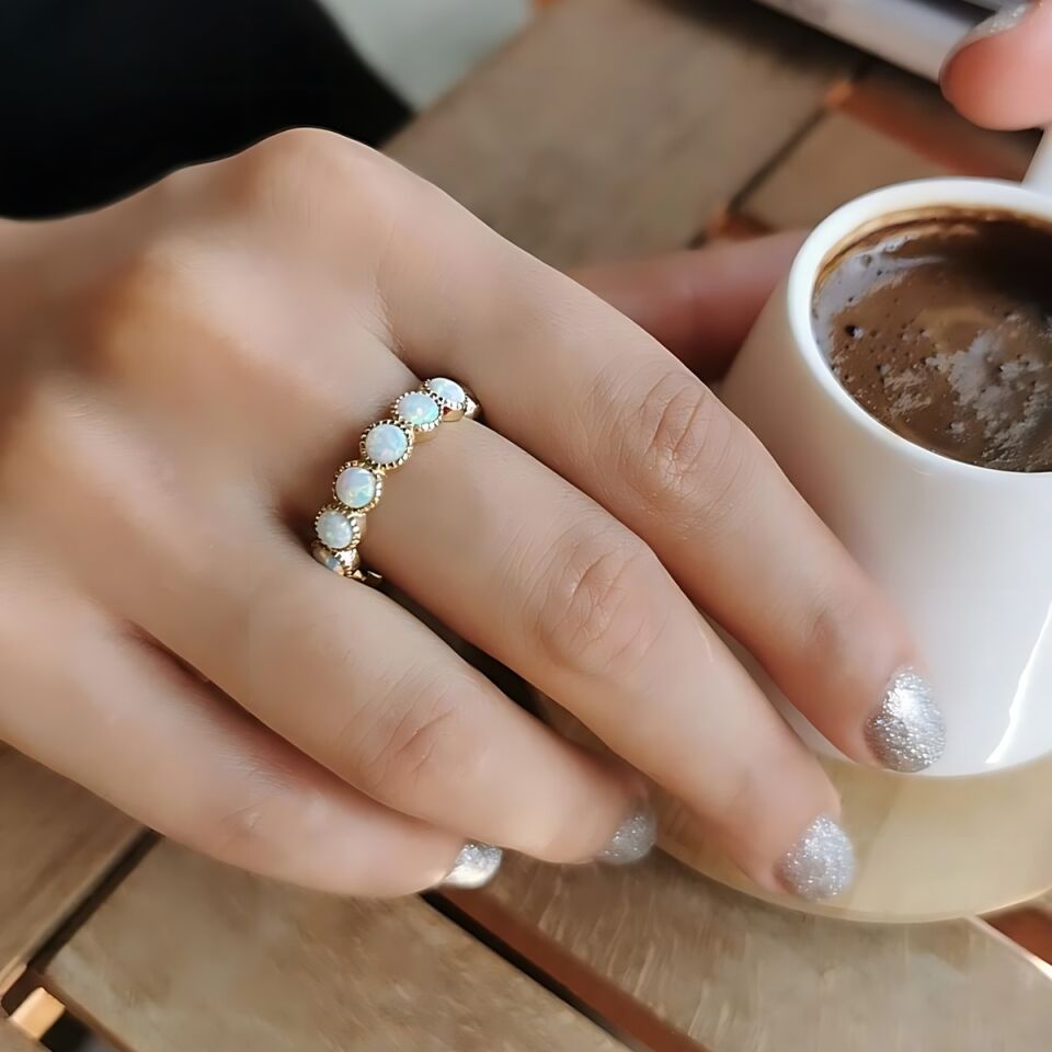 14 AYAR BEYAZ OPAL TAŞLI TAMTUR