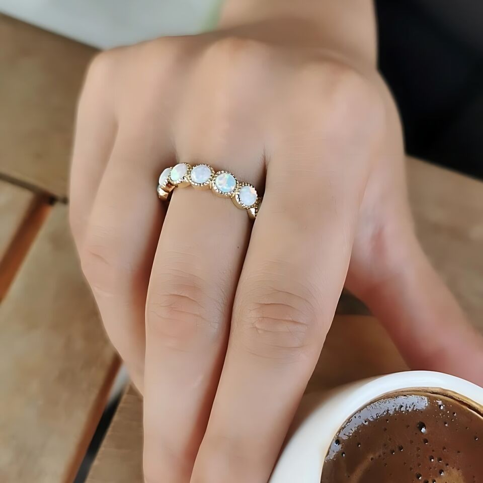 14 AYAR BEYAZ OPAL TAŞLI TAMTUR