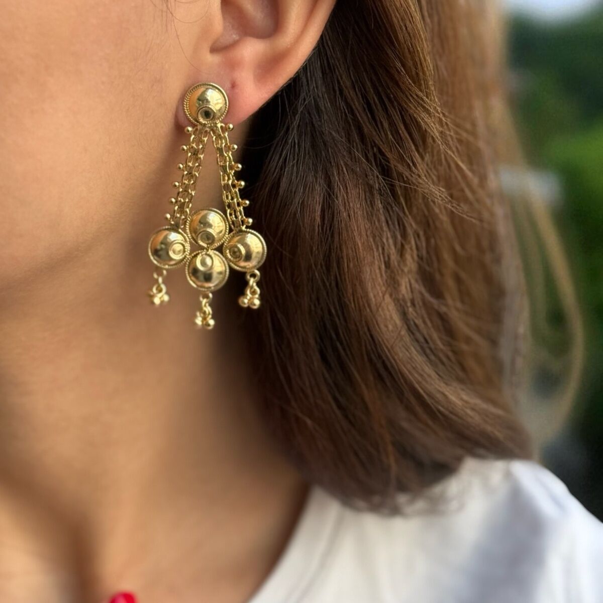 925 AYAR ALTIN GÖRÜNÜMLÜ SHAKİRA KÜPE