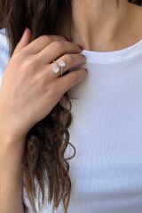 925 AYAR KALP ÖZEL TASARIM İTALYAN GÜMÜŞ YÜZÜK 18