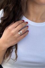 925 AYAR KALP ÖZEL TASARIM İTALYAN GÜMÜŞ YÜZÜK 18