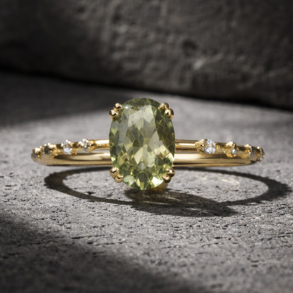 14 AYAR RENK DEĞİŞTİREN SULTANİT TAŞLI VİNTAGE MİNİMAL ALTIN YÜZÜK