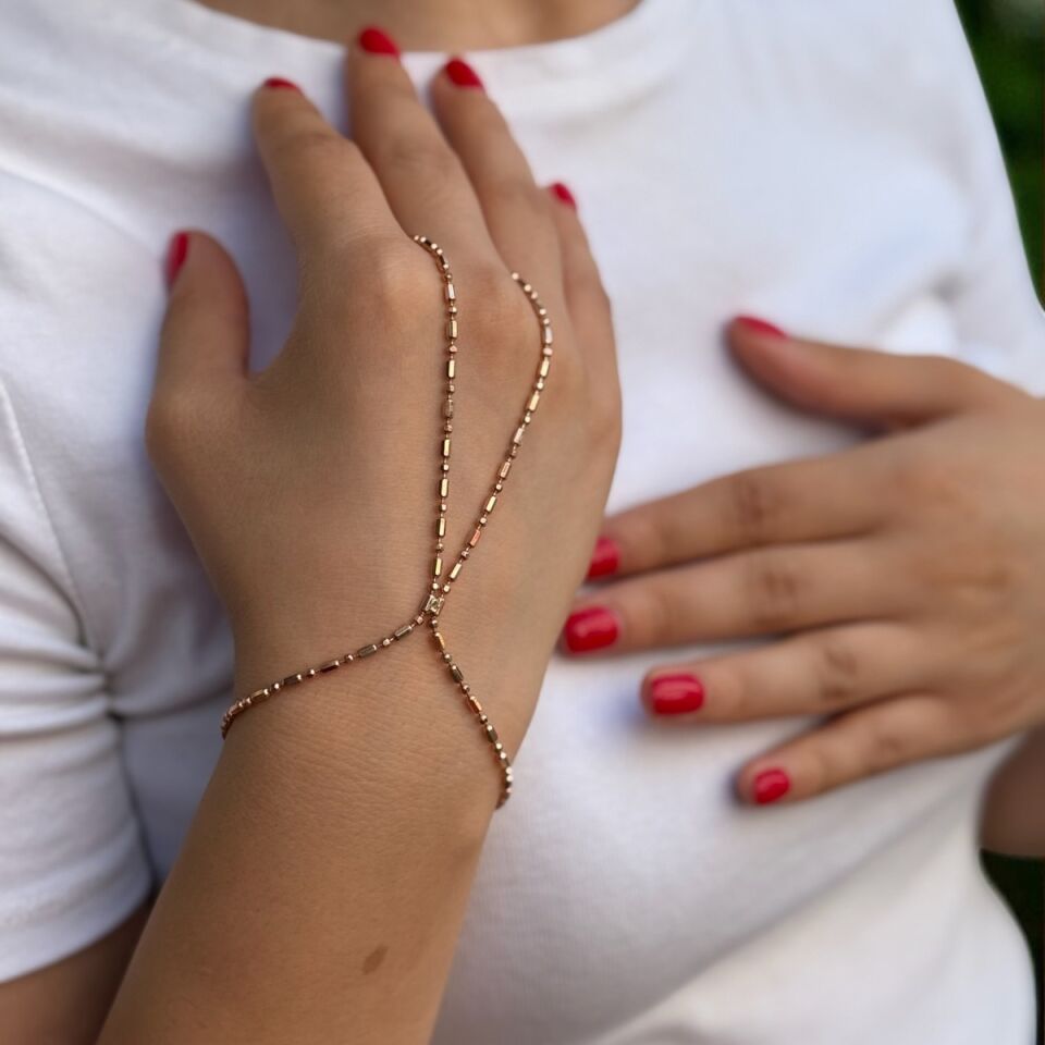 925 AYAR ROSE RENGİ İTALYAN ŞAHMERAN