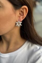 925 AYAR İTALYAN GÜMÜŞ YILDIZ MODEL TAŞLI KÜPE