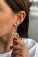 925 AYAR İTALYAN GÜMÜŞ BİRİ UZUN DİĞERİ KOMBİN KÜPE