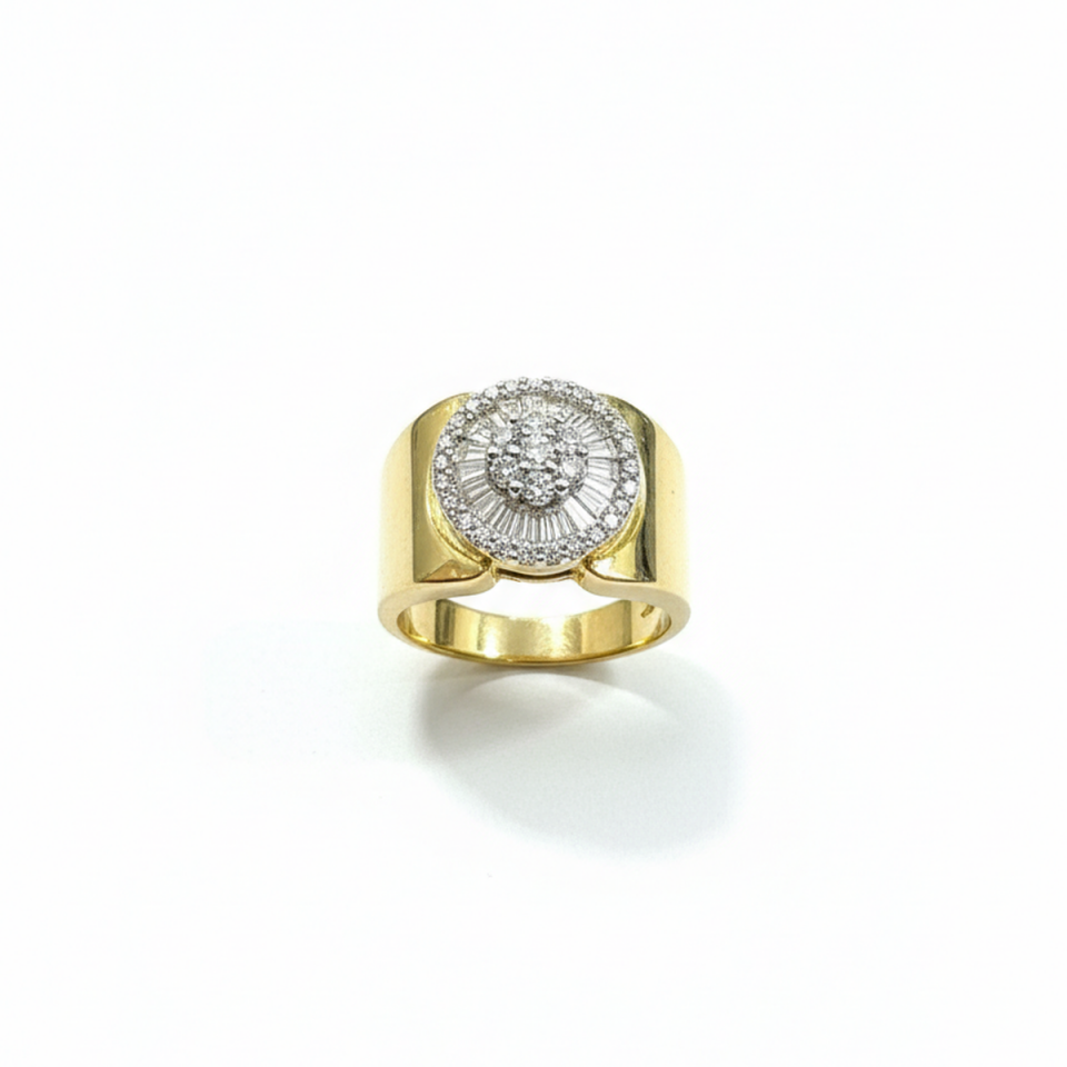 14 AYAR İTALYAN MODEL BAGET TAŞLI ALTIN YÜZÜK