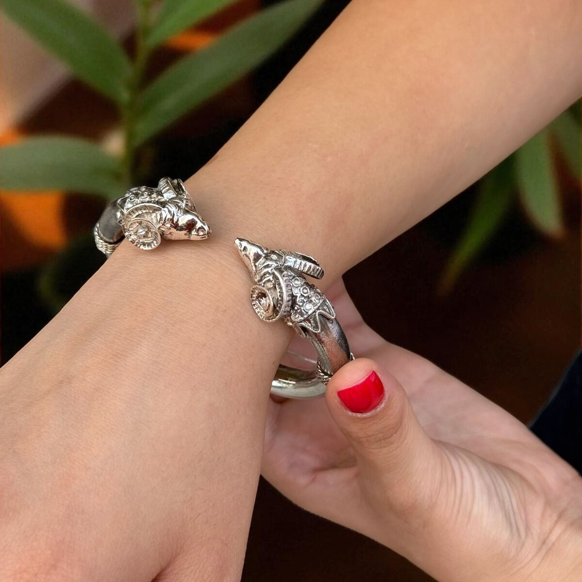 925 AYAR GÜMÜŞ KOÇBAŞI KELEPÇE BİLEZİK