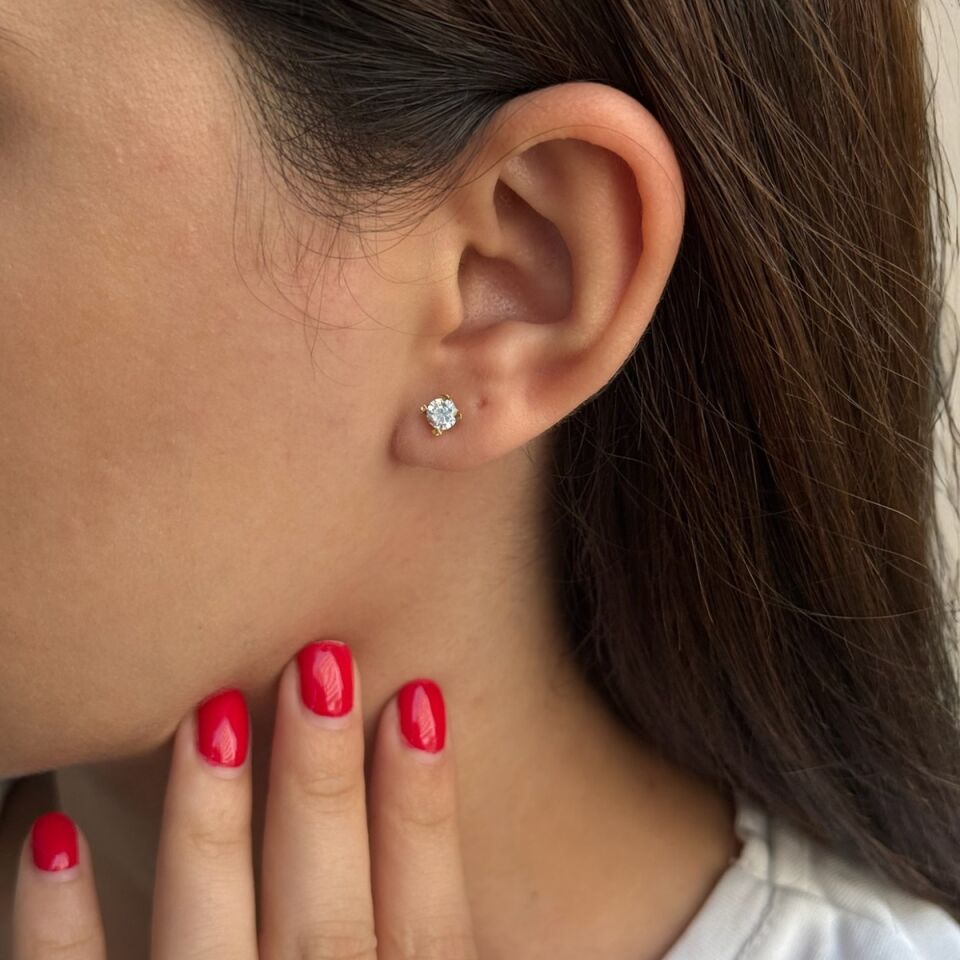 22 AYAR TEKTAŞ KÜPE