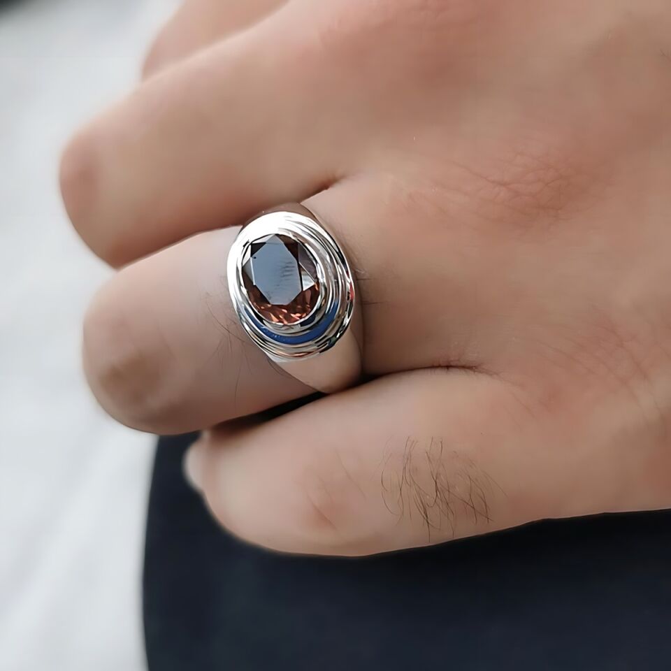 14 AYAR SULTANİT TAŞLI ERKEK YÜZÜK