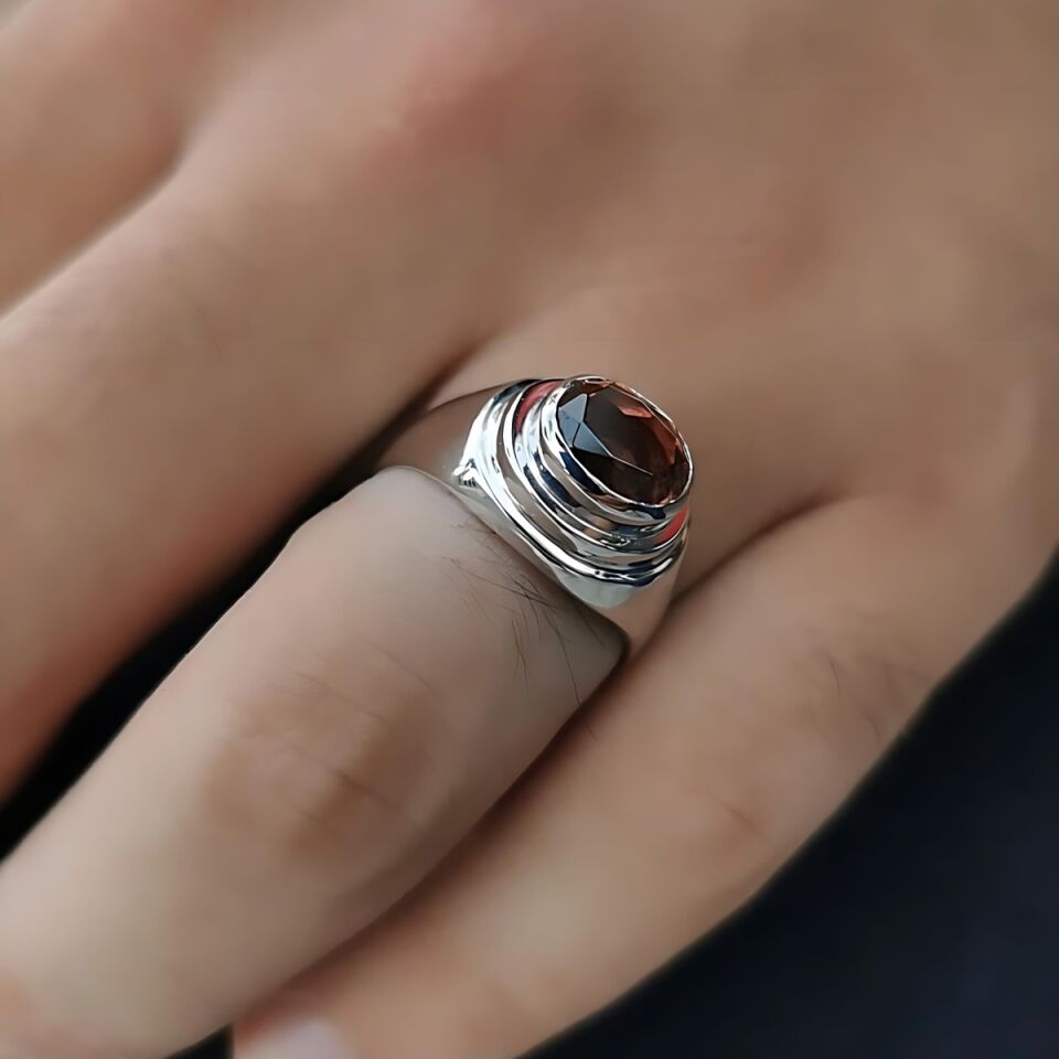 14 AYAR SULTANİT TAŞLI ERKEK YÜZÜK