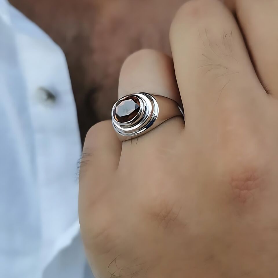 14 AYAR SULTANİT TAŞLI ERKEK YÜZÜK