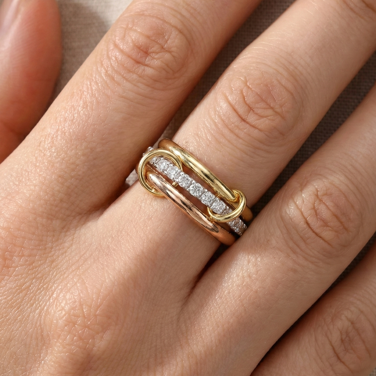 14 AYAR ÖZEL TASARIM HALKALI BEYAZ ALTIN TAMTURLU ALTIN YÜZÜK