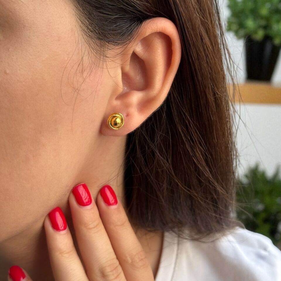 22 AYAR TOP ÇİÇEK KÜPE