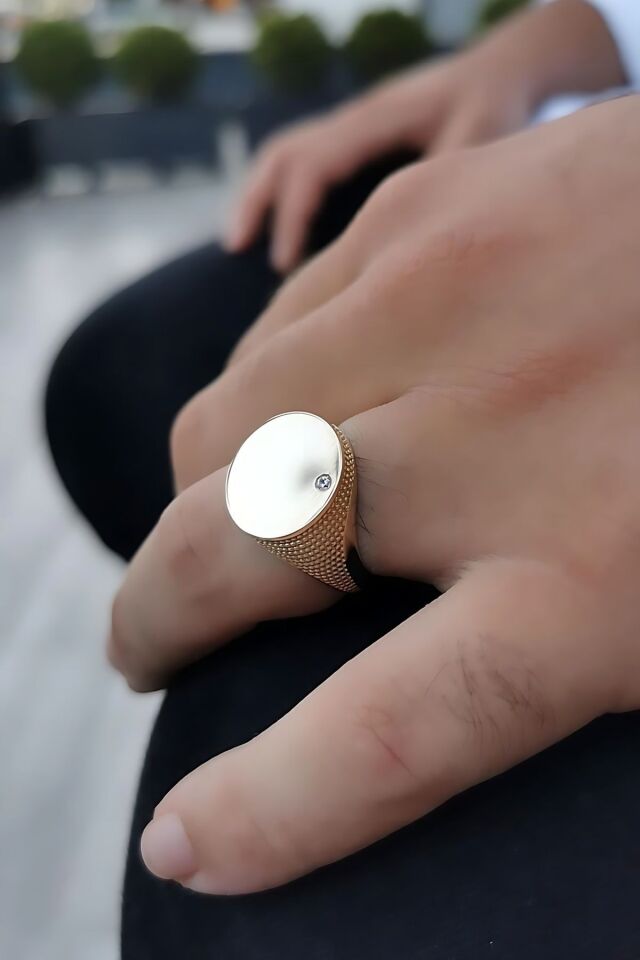 14 AYAR İTALYAN TASARIM ÜSTÜ DÜZ ALTIN ERKEK YÜZÜK 24