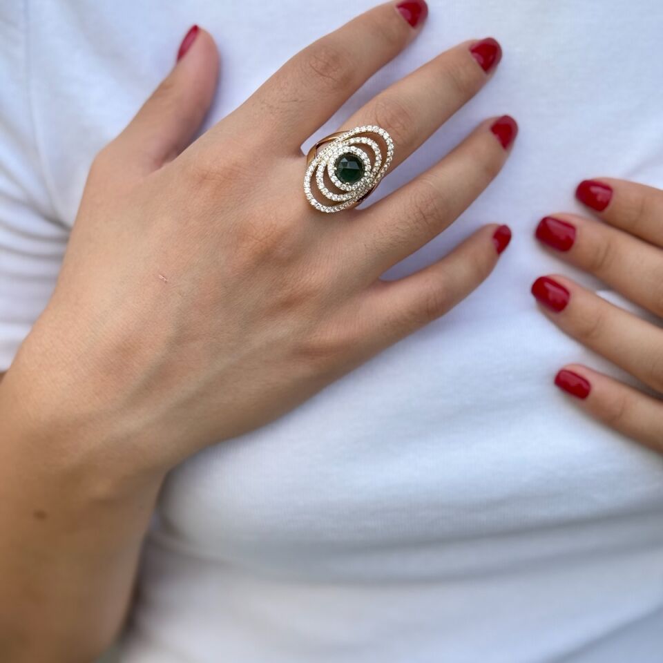 14 AYAR MİNT ÖZEL TASARIM OVAL MODEL ALTIN YÜZÜK