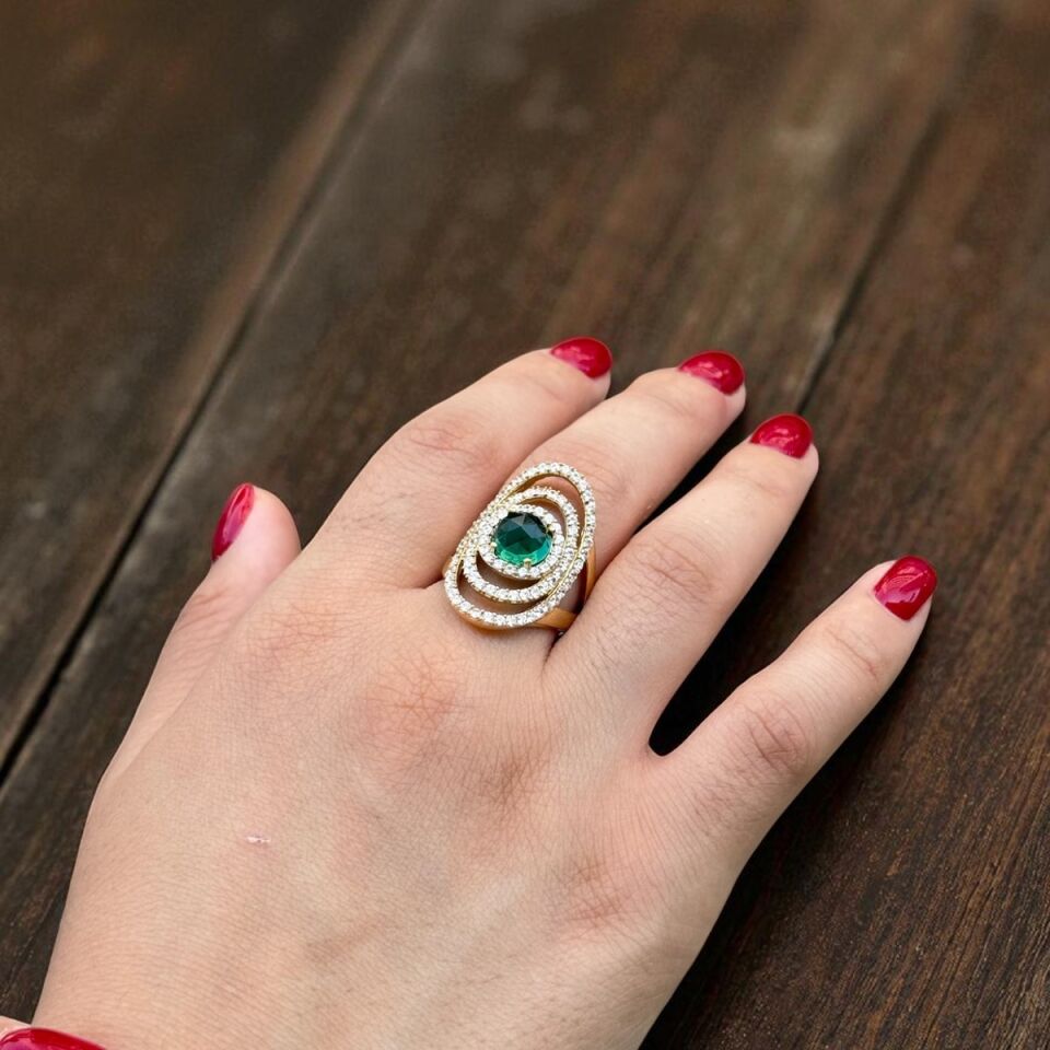 14 AYAR MİNT ÖZEL TASARIM OVAL MODEL ALTIN YÜZÜK