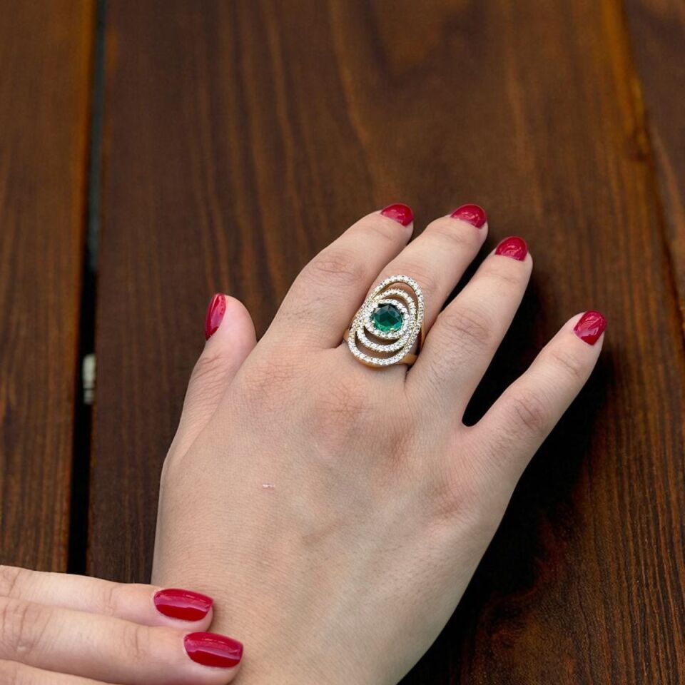 14 AYAR MİNT ÖZEL TASARIM OVAL MODEL ALTIN YÜZÜK