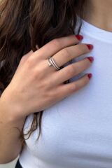 925 AYAR ÇİVİ MODELİ İTALYAN GÜMÜŞ YÜZÜK 14