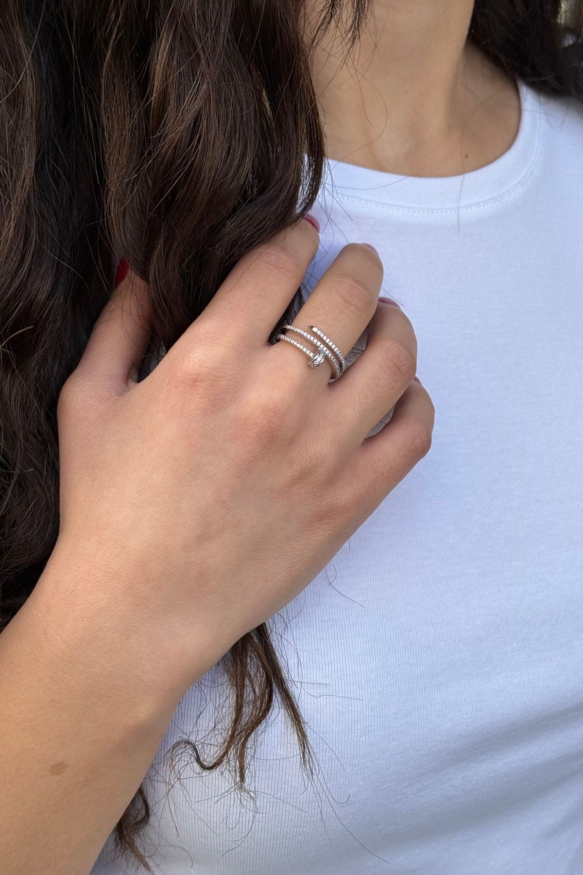 925 AYAR ÇİVİ MODELİ İTALYAN GÜMÜŞ YÜZÜK 14