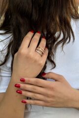 925 AYAR ROSE RENGİ İTALYAN SARMAL YÜZÜK 19