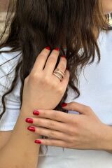 925 AYAR ROSE RENGİ İTALYAN SARMAL YÜZÜK 19