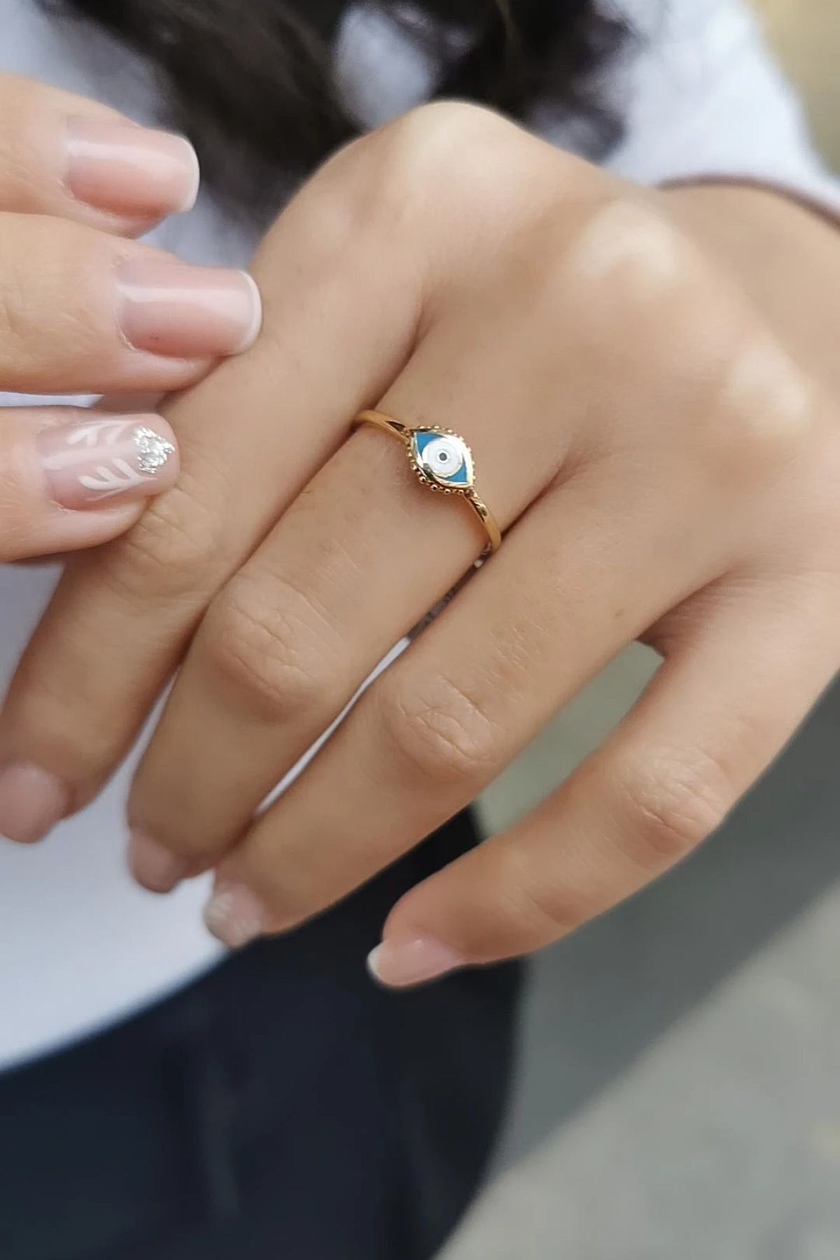 14 AYAR GÖZ MİNELİ ALTIN YÜZÜK 13