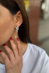 925 AYAR AY VE YILDIZ İTALYAN GÜMÜŞ KÜPE