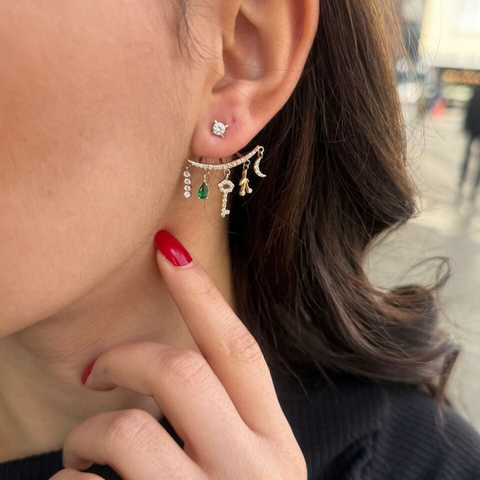 14 AYAR ÖZEL TASARIM ŞANS KÜPESİ