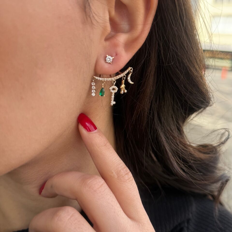 14 AYAR ÖZEL TASARIM ŞANS KÜPESİ