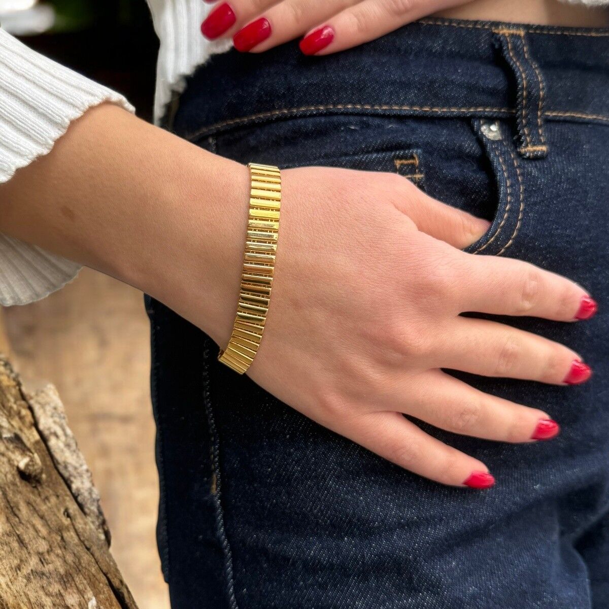 22 AYAR SAAT KORDONU MODEL İTALYAN TASARIM ALTIN BİLEKLİK