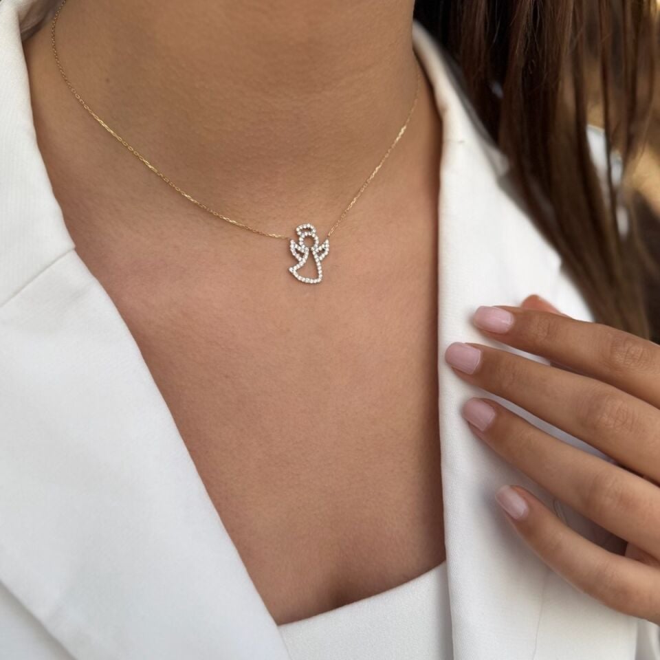 14 Ayar Melek Altın Kolye