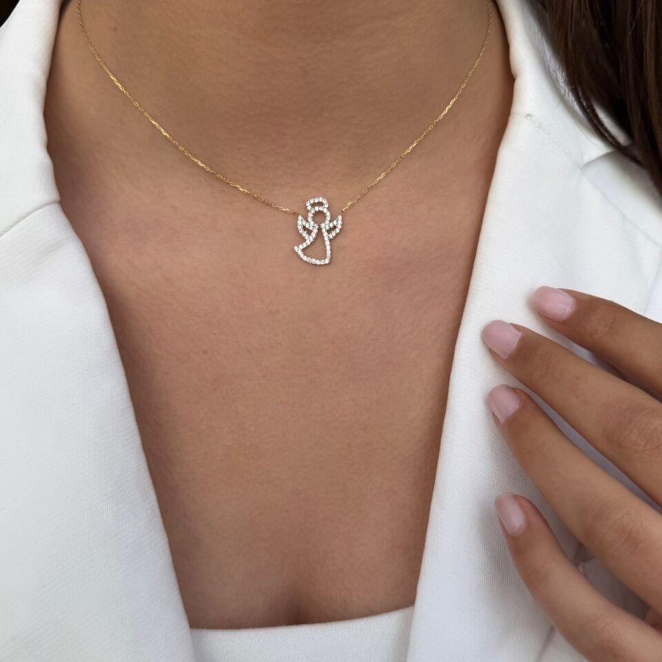 14 Ayar Melek Altın Kolye