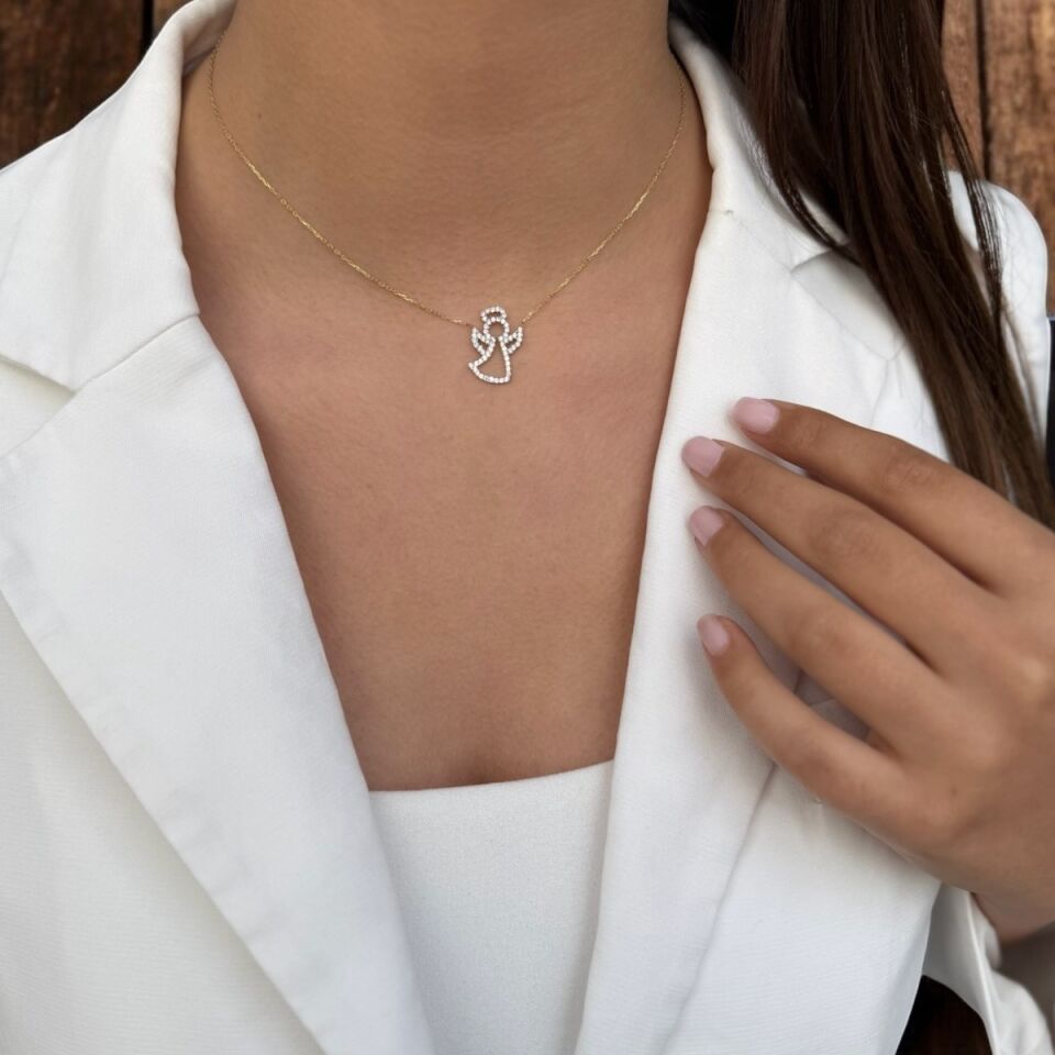 14 Ayar Melek Altın Kolye