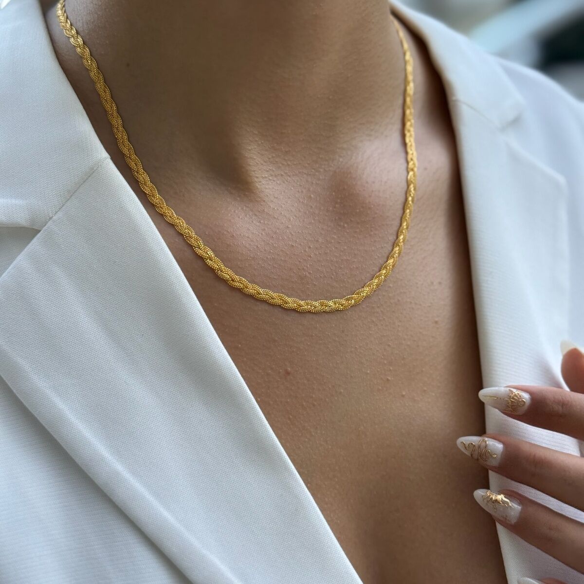 22 AYAR İTALYAN ÖRGÜ MODEL KOLYE